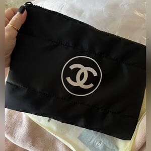 CHANEL NEW Quilted Puffer Cosmetic Pouch - Large Size